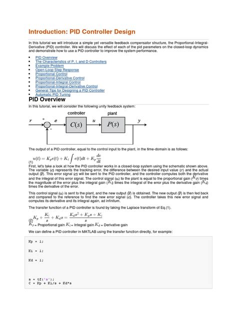 Introduction to PID .